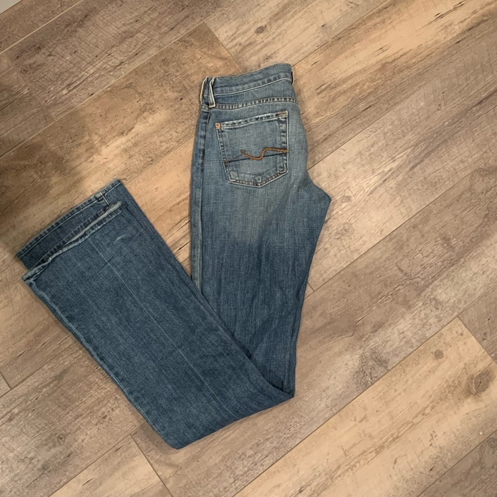 7 for all mankind bootcut denim, size 26 long